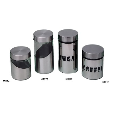 Bάζα αποθήκευσης καφέ-ζάχαρη μεταλλικά 2τεμ.