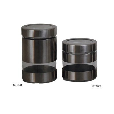 Βάζα Αποθήκευσης Καφέ-Ζάχαρη Μεταλλικά 2τεμ.