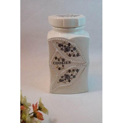 Μπισκοτιερα κεραμική διακοσμημένη
