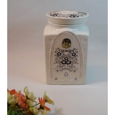 Μπισκοτιερα Κεραμική Διακοσμημένη HC311201-8