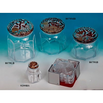 Βάζα Αποθήκευσης Καφέ-Ζάχαρη-Μπαχαρικά plexiglass