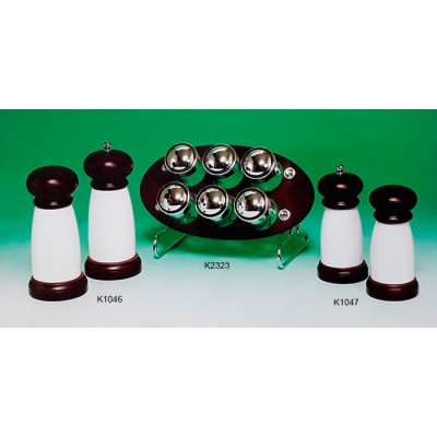 Θήκη για μπαχαρικά με βάση- Αλάτι & Μύλος πιπεριού