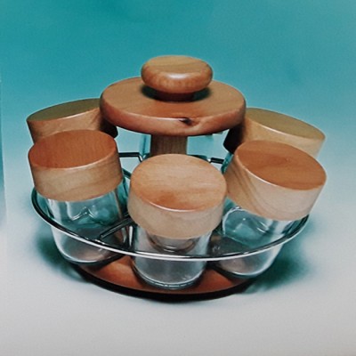 Θήκη για μπαχαρικά με περιστρεφόμενη βάση 6τεμ.