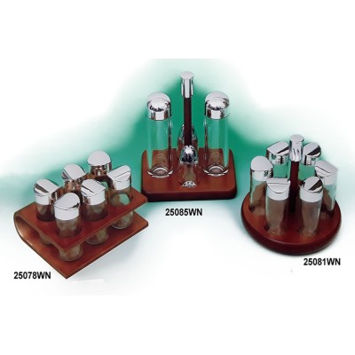 Θήκη Για Μπαχαρικά Με Περιστρεφόμενη Βάση 6τεμ.-Λαδόξυδο & αλατοπίπερο σε βάση