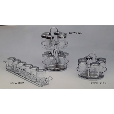 Σετ μπαχαρικών 6 &12τεμ. με μεταλλική βάση