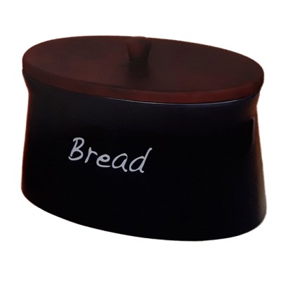 Ψωμιέρα κεραμική με ξύλινο καπάκι