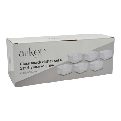 ΣΕΤ 6 ΓΥΑΛΙΝΑ ΜΠΟΛ 260ml 9,8x9,8x5εκ. ANKOR