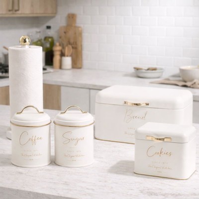 ΒΑΣΗ ΧΑΡΤΙΟΥ ΚΟΥΖΙΝΑΣ ΜΕΤΑΛΛΙΚΗ ΛΕΥΚΗ ΜΕ ΧΡΥΣΗ ΛΕΠΤΟΜΕΡΕΙΑ 15x15x34εκ.ANKOR