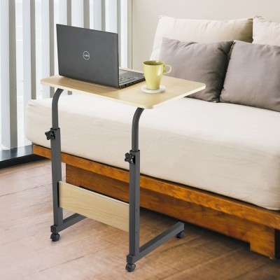 ΤΡΑΠΕΖΙ ΤΗΛΕΣΚΟΠΙΚΟ ΤΡΟΧΗΛΑΤΟ ΣΕ ΦΥΣΙΚΟ ΜΑΥΡΟ ΚΑΙ ΧΡΩΜΑ 60x40x89εκ. ANKOR