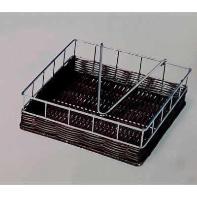 Μεταλλική Ψάθινη Χαρτοπετσετοθήκη