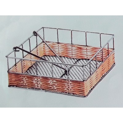 Μεταλλική Ψάθινη Χαρτοπετσετοθήκη