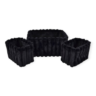 ΣΕΤ 3 ΚΑΛΑΘΙΩΝ ΒΕΛΟΥΔΙΝΑ ΣΕ ΜΑΥΡΟ ΧΡΩΜΑ ANKOR