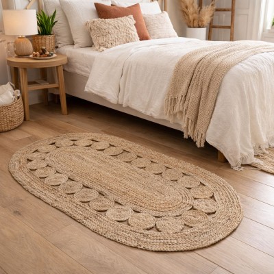 ΧΑΛΙ ΟΒΑΛ ΑΠΟ 100% ΓΙΟΥΤΑ ΜΕ ΔΙΑΤΡΗΤΟ ΣΧΕΔΙΟ 70x140εκ. ANKOR