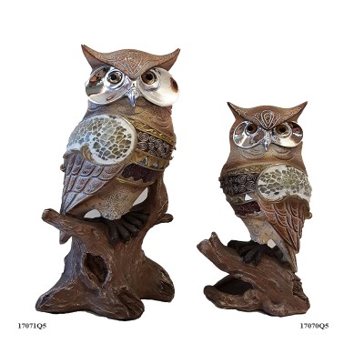 Κουκουβάγια Polyresin Ασημί/Χρυσή 17071Q5-17070Q5