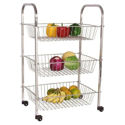 Μανάβης / Τρόλευ ορθογώνιος Μεταλλικός 3 Θέσεων Τ628