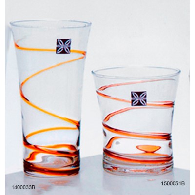 Γυάλινα Ποτήρια Κρασιού - Σωλήνα Νερού Καθιστά Σετ 6 Τεμαχίων 1400033B-1500051B