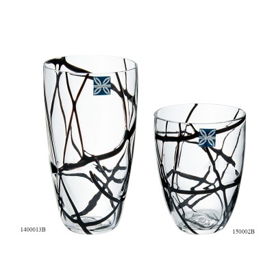 Ποτήρια σωλήνα νερού-ποτήρια ουίσκι από φυσητό γυαλί Σετ 6 Τεμαχίων 150002B-1400013B