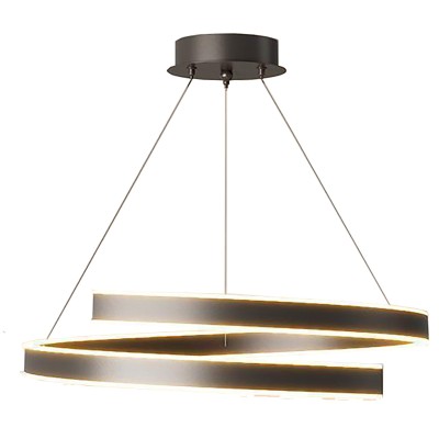 Φωτιστικό led μαύρο 3CCT Dimmable by remote control 60w 5450Lm