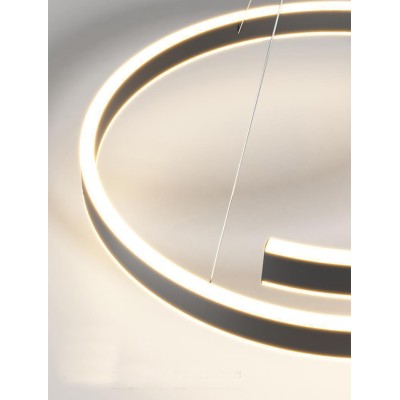 Φωτιστικό led μαύρο 3CCT Dimmable by remote control 60w 5450Lm