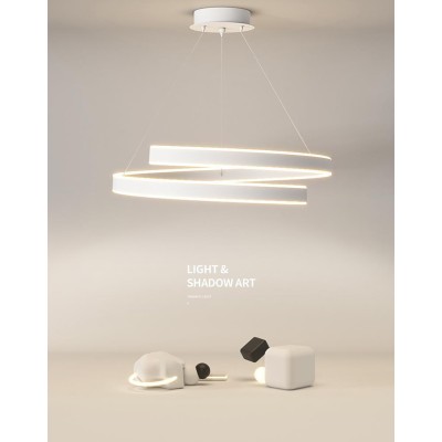 Φωτιστικό led λευκό 3CCT Dimmable by remote control 60w 5450Lm