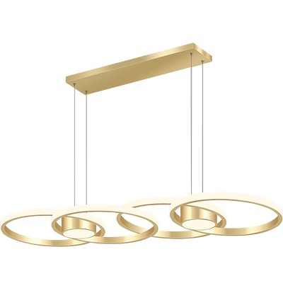 Φωτιστικό led χρυσό 3CCT Dimmable by remote control 80w 7300Lm