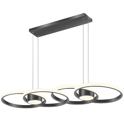 Φωτιστικό led μαύρο 3CCT Dimmable by remote control 80w 7300Lm