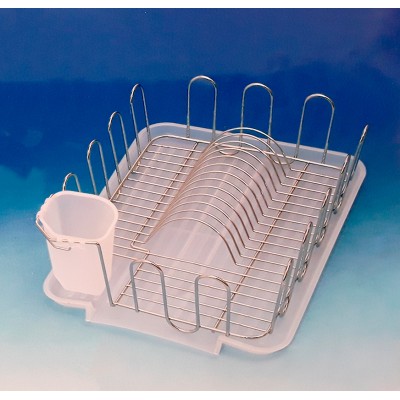 Πιατοθήκη μεταλλική χρωμίου με πλαστικό δίσκο