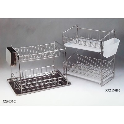 Inox Πιατοθήκη Διώροφη Με Δίσκο