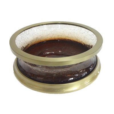 Μπολ Γυάλινο Κρακελέ Διακοσμητικό 6518TTB