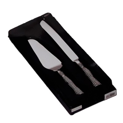 Σετ 2 τεμάχια Σπάτουλα/Μαχαίρι επάργυρο λακαριστό