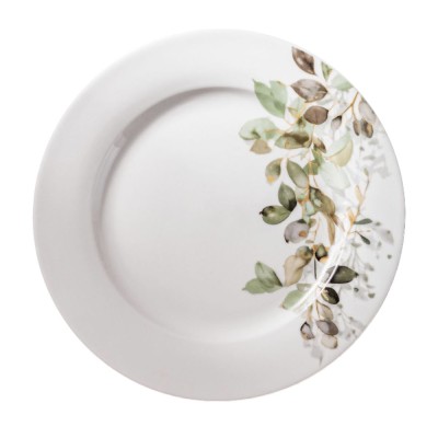 ΠΙΑΤΟ ΡΗΧΟ ΠΟΡΣΕΛΑΝΙΝΟ ΜΕ ΣΧΕΔΙΟ ΦΥΛΛΑ ΣΕ ΓΗΙΝΕΣ ΑΠΟΧΡΩΣΕΙΣ 26,5εκ. ANKOR