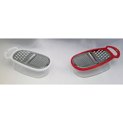 Ανοξείδωτος τρίφτης με αποθηκευτικό πλαστικό δοχείο