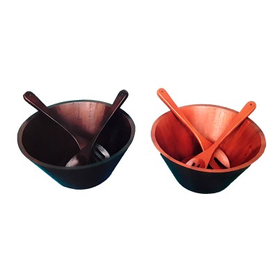 Σαλατιέρα Ξύλινη Με Σετ Σερβιρίσματος