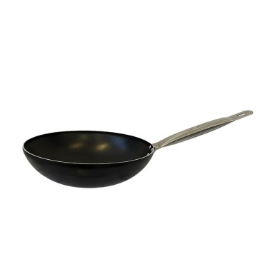 WOK ΑΝΤΙΚΟΛΛΗΤΙΚΟ Φ28cm - 4mm με ΜΕΤΑΛΙΚΗ ΛΑΒΗ Νο 8665 - Max.Home®
