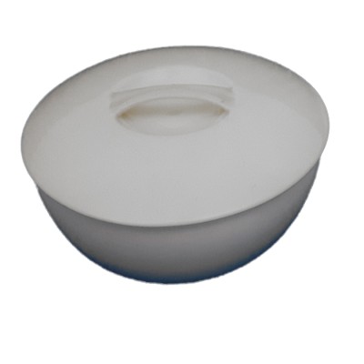 Πυρίμαχο Λευκό Στρογγυλό Σκεύος Με Καπάκι