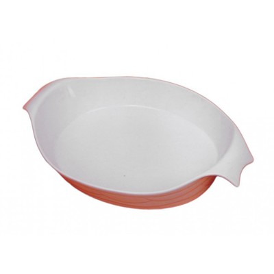 Πυρίμαχο Οβάλ Μαγειρικό Σκεύος Φούρνου Λευκό