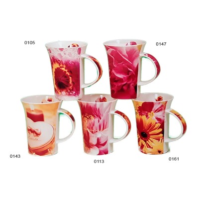 Πορσελάνινη Κούπα με σχέδια λουλούδια