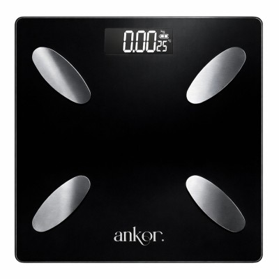 ΗΛΕΚΤΡΟΝΙΚΗ ΖΥΓΑΡΙΑ ΜΠΑΝΙΟΥ ΨΗΦΙΑΚΗ ΜΕ BLUETOOTH ΚΑΙ 8 ΜΕΤΡΗΣΕΙΣ ΣΕ ΜΑΥΡΟ ΧΡΩΜΑ ANKOR