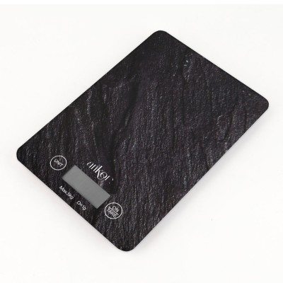 ΖΥΓΑΡΙΑ ΗΛΕΚΤΡΟΝΙΚΗ 5kg ΓΥΑΛΙΝΗ ΜΑΥΡΗ ΠΕΤΡΑ 15x21,5x1,6εκ. ANKOR