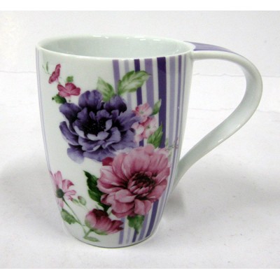 Πορσελάνινη Κούπα Με Κλασικά Σχέδια Λουλουδιών