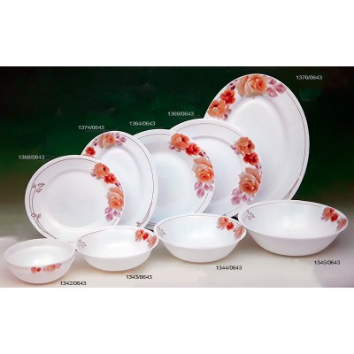 Πιάτα οπαλίνα Με Σχέδιο Λουλούδια