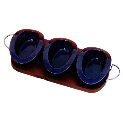 Ορντεβιέρα Κεραμική 3 Θέσεων Σε Ξύλινο Δίσκο P08-32/1