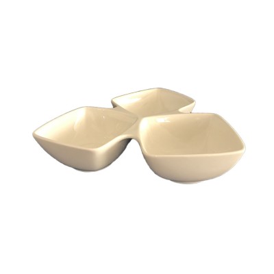 Ορντεβιέρα Σερβιρίσματος Πορσελάνης 3 Θέσεων HB0668