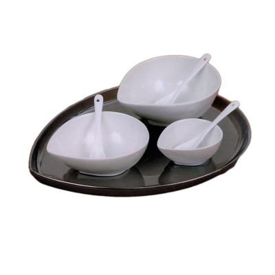 Ορντεβιέρα Πορσελάνης 3 Θέσεων Σε Κεραμικό Ασημί Δίσκο 6016N