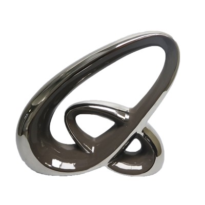 Κεραμικό Διακοσμητικό Ασημί Κρίκοι