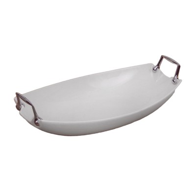 Πιατέλα οβάλ Λευκή Πορσελάνη 12477-4L