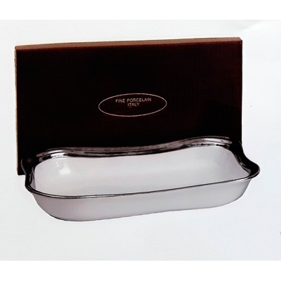 Πιατέλα ορθογώνια βαθιά λευκή πορσελάνη HM1556