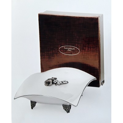 Πιατέλα τετράγωνη κυματιστή λευκή πορσελάνη HP8634-Q07