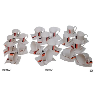 Φλυτζάνια Καφέ Πορσελάνης Σετ 6τεμ. Microwave Λευκά