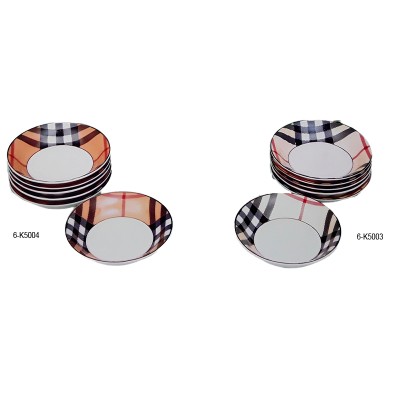 Σετ Πάστας/Φρούτου Πορσελάνης 6τεμ. καρό